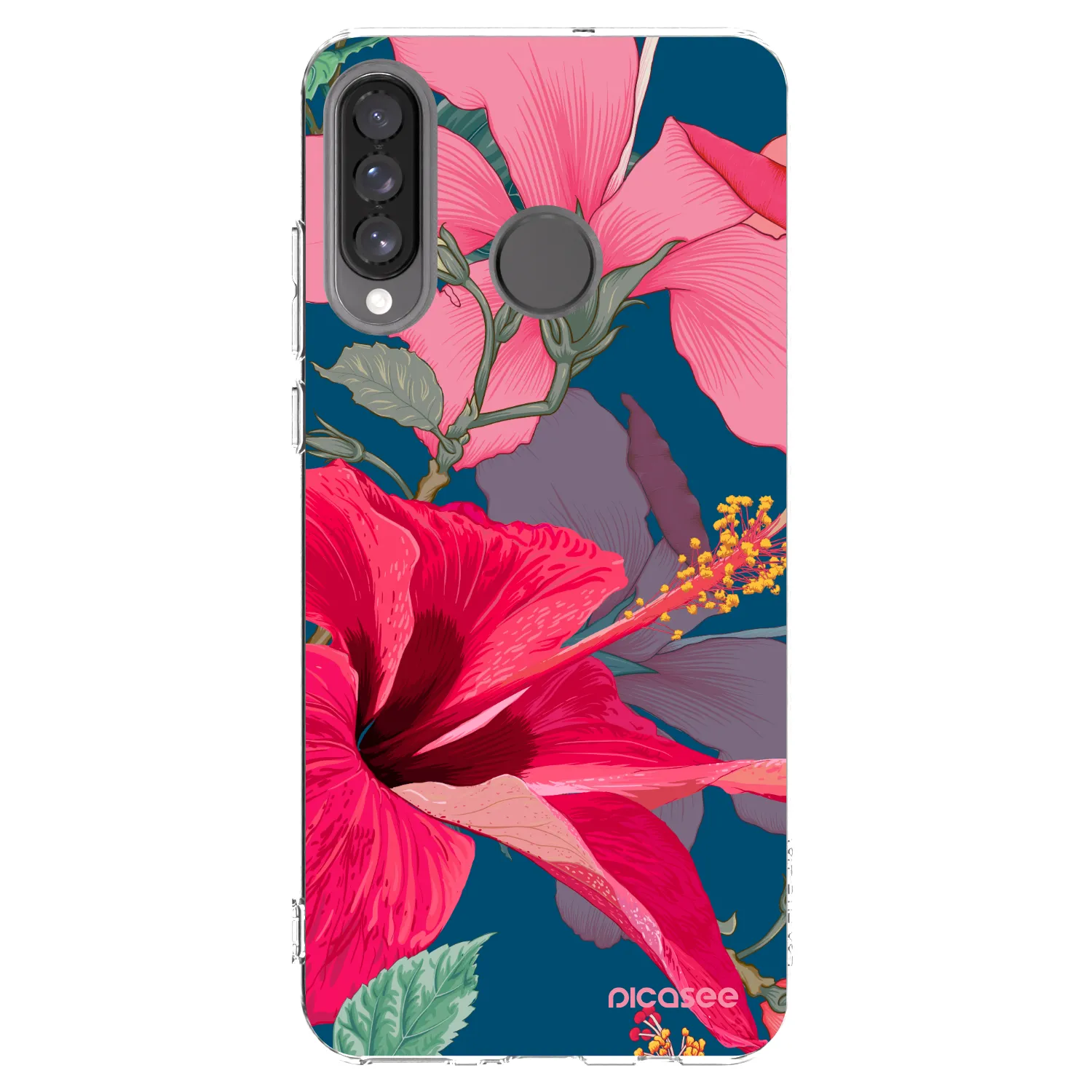 Picasee Huawei P30 Lite Hülle - Transparentes Silikon - Hibiscus