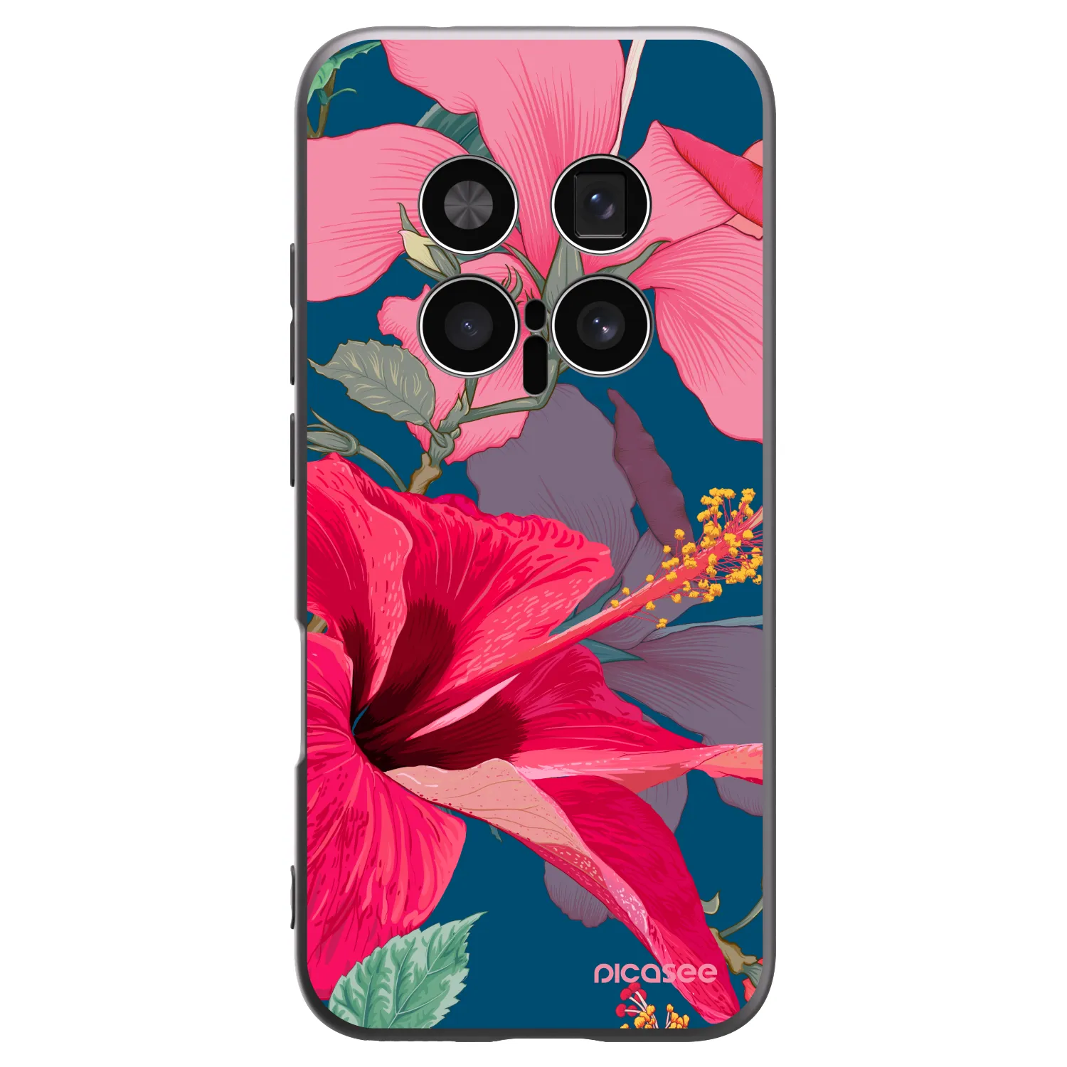 Picasee Honor Magic8 Pro 5G Hülle - Schwarzes Silikon - Hibiscus