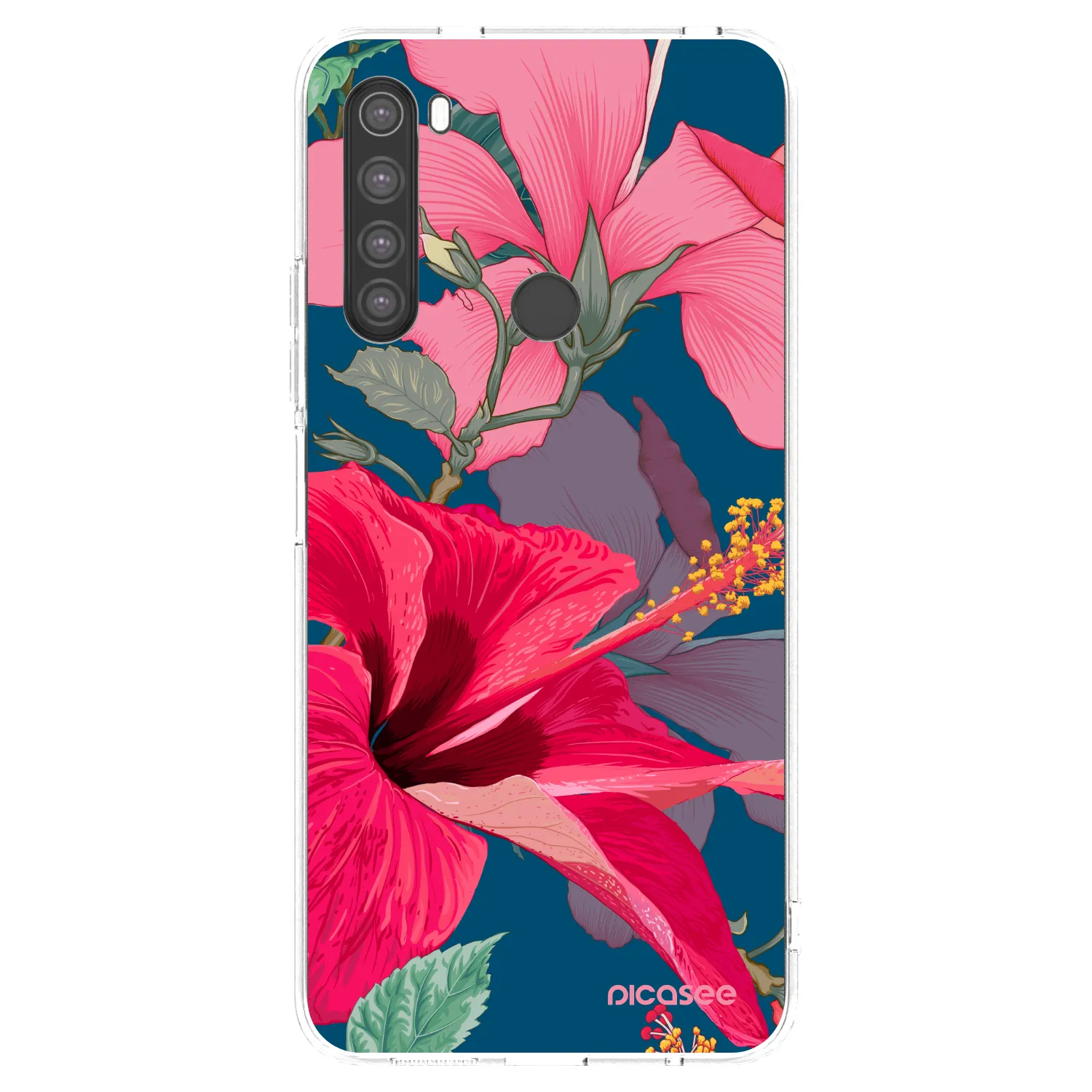 Picasee Xiaomi Redmi Note 8 Hülle - Transparentes Silikon - Hibiscus