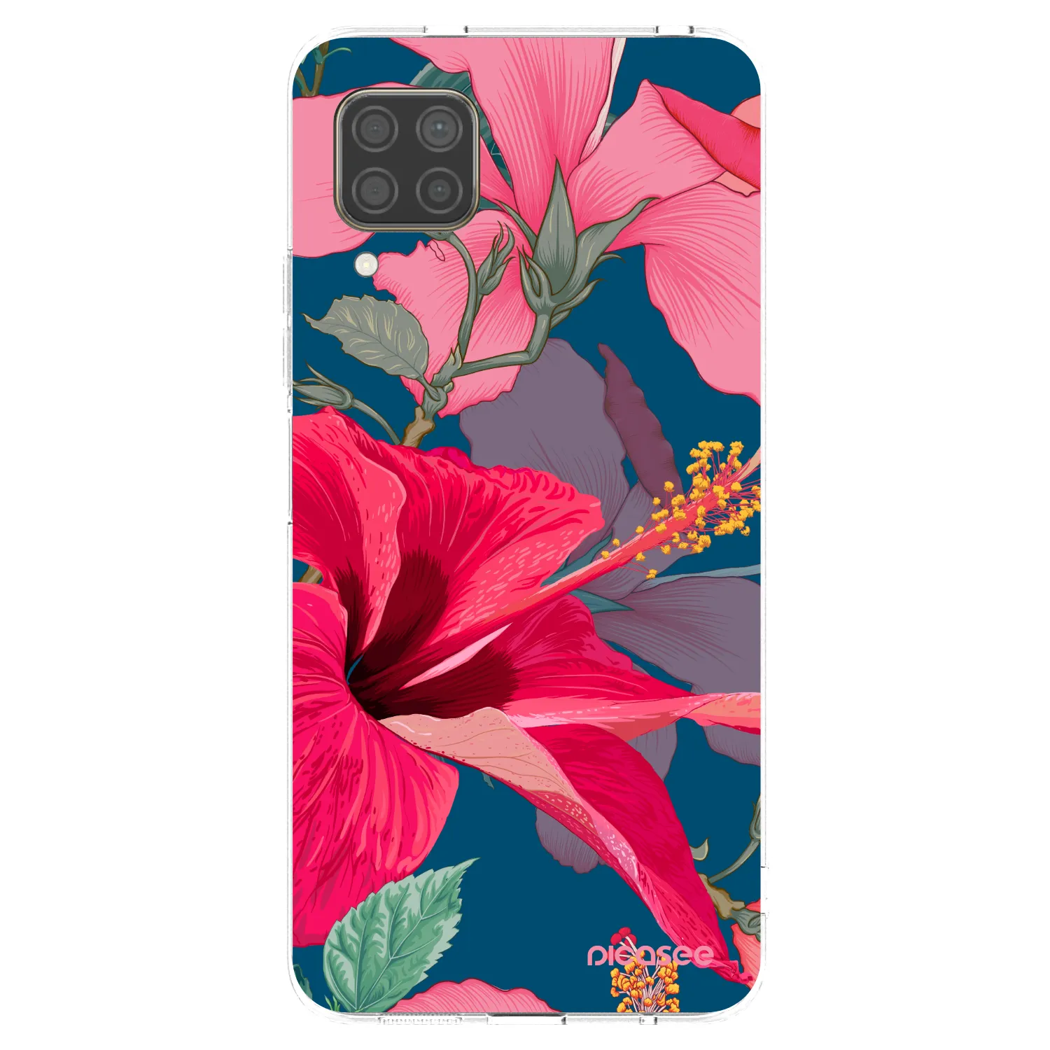 Picasee Huawei P40 Lite Hülle - Transparentes Silikon - Hibiscus