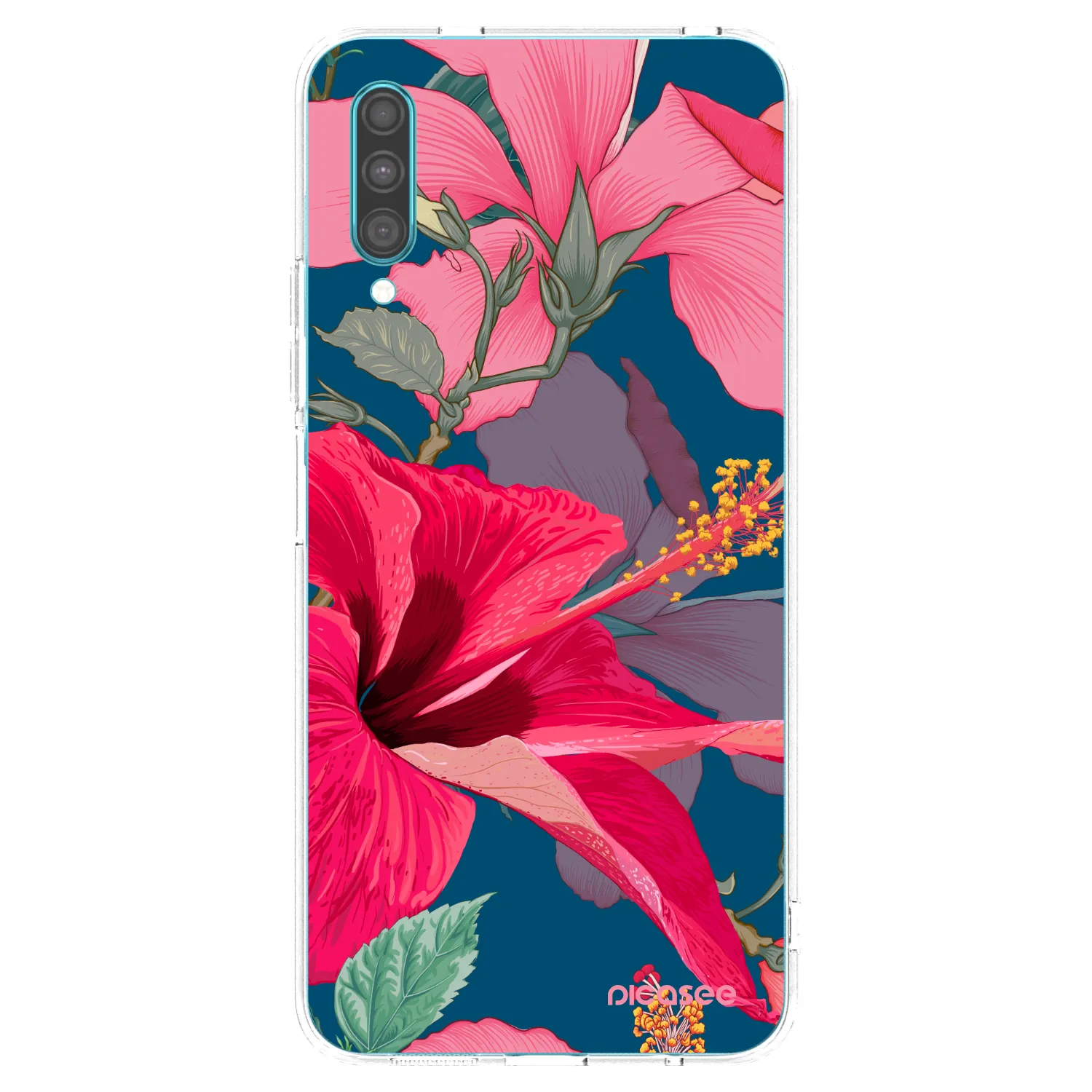 Picasee Samsung Galaxy A30s A307F Hülle - Transparentes Silikon - Hibiscus