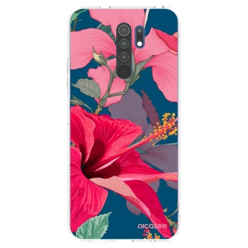 Picasee Xiaomi Redmi 9 Hülle - Transparentes Silikon - Hibiscus