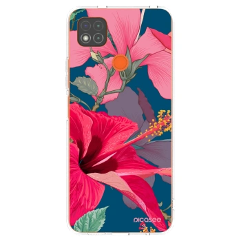 Picasee Xiaomi Redmi 9C Hülle - Transparentes Silikon - Hibiscus