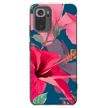 Picasee Xiaomi Redmi Note 10 Hülle - Transparentes Silikon - Hibiscus