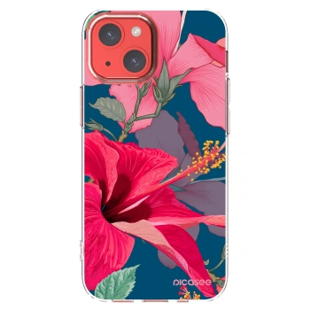 Picasee Apple iPhone 13 mini Hülle - Transparentes Silikon - Hibiscus