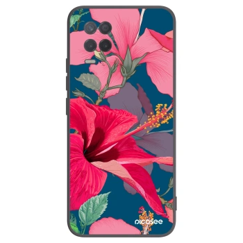 Picasee Realme 8 5G Hülle - Schwarzes Silikon - Hibiscus