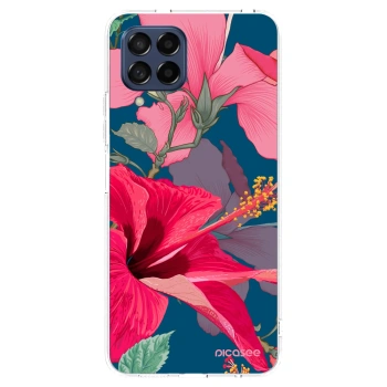 Picasee Samsung Galaxy M53 5G Hülle - Transparentes Silikon - Hibiscus