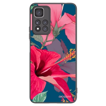 Picasee Xiaomi Redmi Note 11 Pro+ 5G Hülle - Schwarzes Silikon - Hibiscus