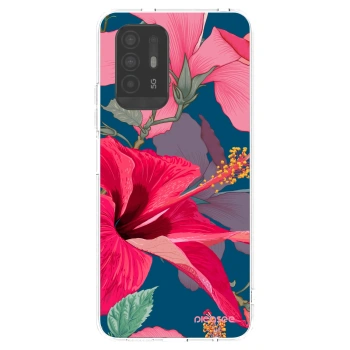 Picasee OPPO A94 5G Hülle - Transparentes Silikon - Hibiscus