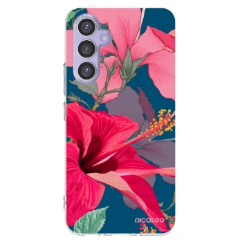Picasee Samsung Galaxy A54 5G A546B Hülle - Transparentes Silikon - Hibiscus