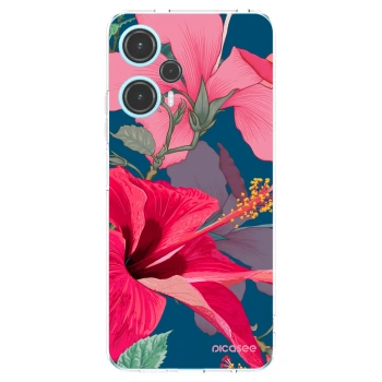 Picasee Xiaomi Poco F5 Hülle - Transparentes Silikon - Hibiscus