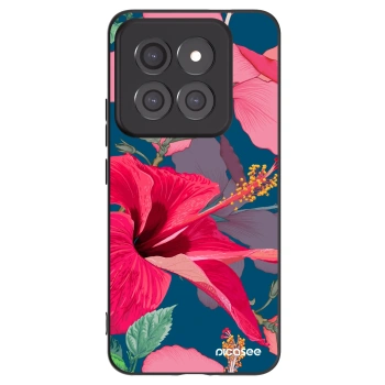 Picasee Xiaomi 14 Pro Hülle - Schwarzes Silikon - Hibiscus