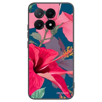 Picasee Xiaomi Poco X6 Pro Hülle - Schwarzes Silikon - Hibiscus