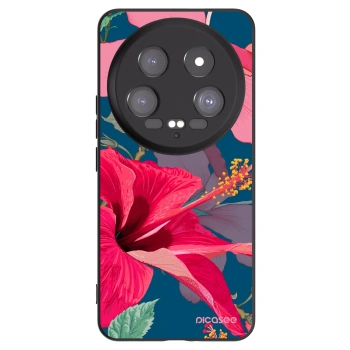 Picasee Xiaomi 14 Ultra Hülle - Schwarzes Silikon - Hibiscus