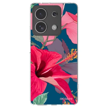 Picasee Xiaomi Redmi Note 13 4G Hülle - Transparentes Silikon - Hibiscus