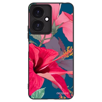 Picasee Xiaomi Redmi 13C 5G Hülle - Schwarzes Silikon - Hibiscus