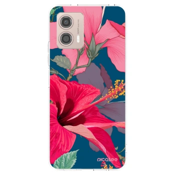 Picasee Motorola Moto G53 5G Hülle - Transparentes Silikon - Hibiscus
