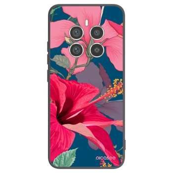 Picasee Realme 12 Pro 5G Hülle - Schwarzes Silikon - Hibiscus