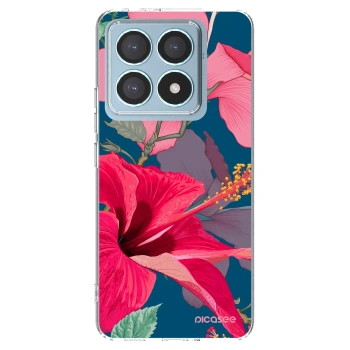 Picasee Xiaomi 14T Pro Hülle - Transparentes Silikon - Hibiscus