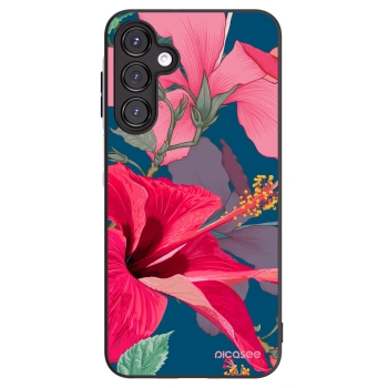 Picasee Samsung Galaxy A16 5G Hülle - Schwarzes Silikon - Hibiscus
