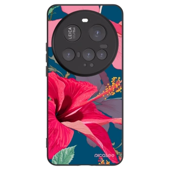 Picasee Xiaomi 15 Ultra Hülle - Schwarzes Silikon - Hibiscus