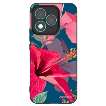 Picasee Honor 400 Lite 5G Hülle - Schwarzes Silikon - Hibiscus