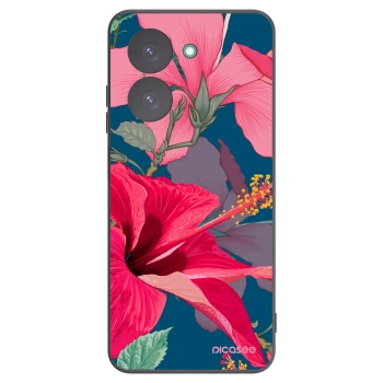 Picasee Xiaomi Redmi A5 Hülle - Schwarzes Silikon - Hibiscus