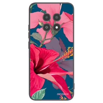 Picasee Realme 12X Hülle - Schwarzes Silikon - Hibiscus