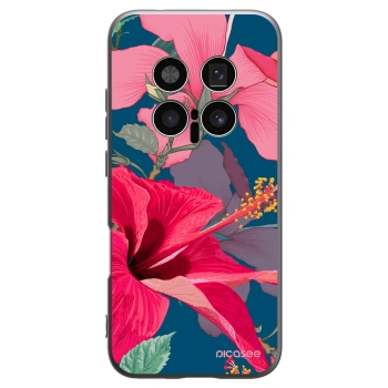 Picasee Honor Magic8 Pro 5G Hülle - Schwarzes Silikon - Hibiscus