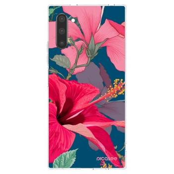 Picasee Samsung Galaxy Note 10 N970F Hülle - Transparentes Silikon - Hibiscus