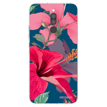 Picasee Xiaomi Redmi 8 Hülle - Transparentes Silikon - Hibiscus
