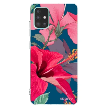Picasee Samsung Galaxy A51 A515F Hülle - Transparentes Silikon - Hibiscus