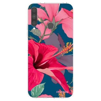 Picasee Huawei P40 Lite E Hülle - Transparentes Silikon - Hibiscus