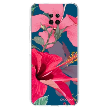 Picasee Xiaomi Redmi Note 9 Pro Hülle - Transparentes Silikon - Hibiscus
