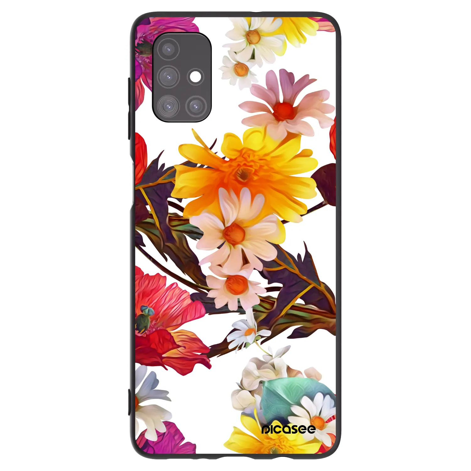 Picasee Samsung Galaxy M51 M515F Hülle - Schwarzes Silikon - Meadow
