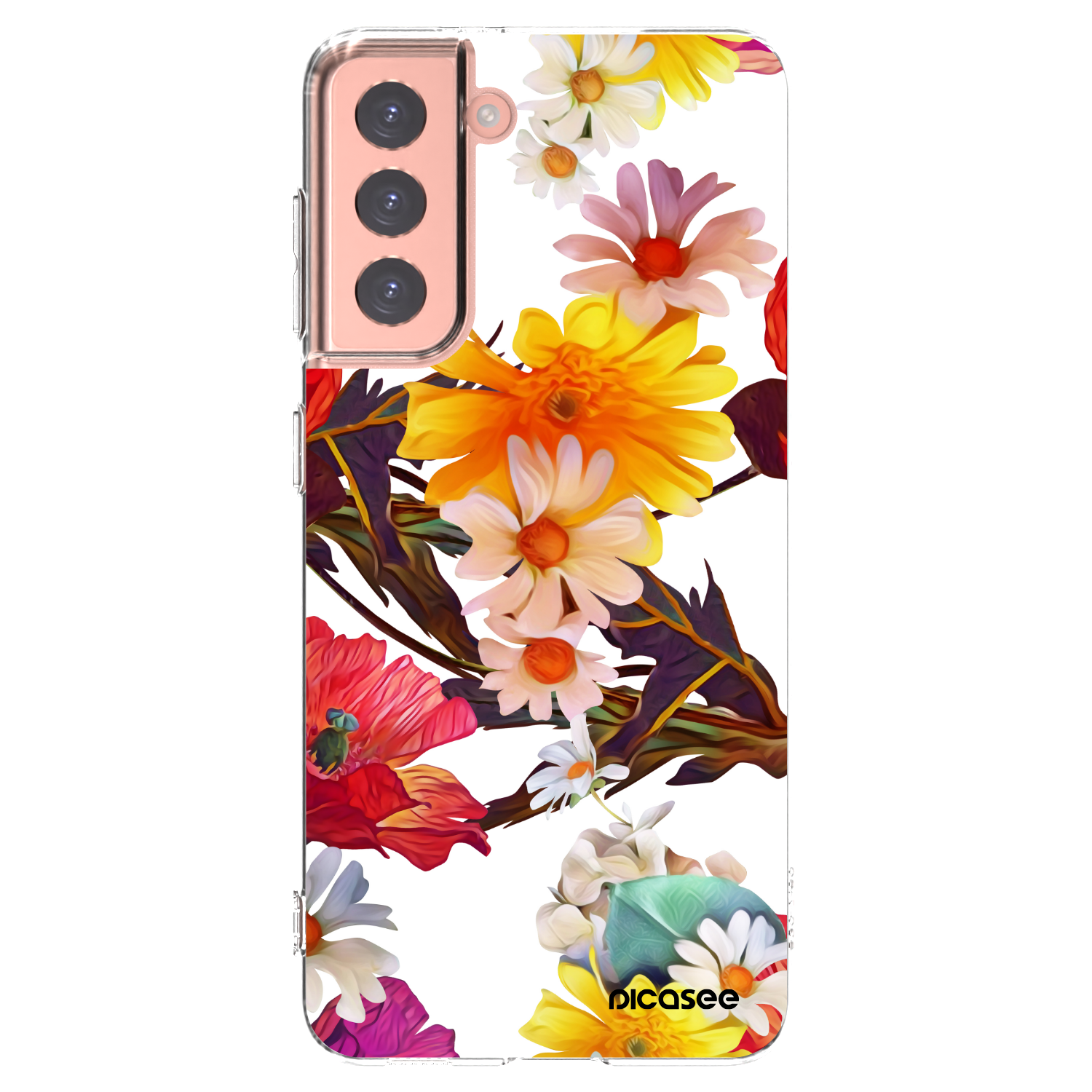 Picasee Samsung Galaxy S21 5G G991B Hülle - Transparentes Silikon - Meadow