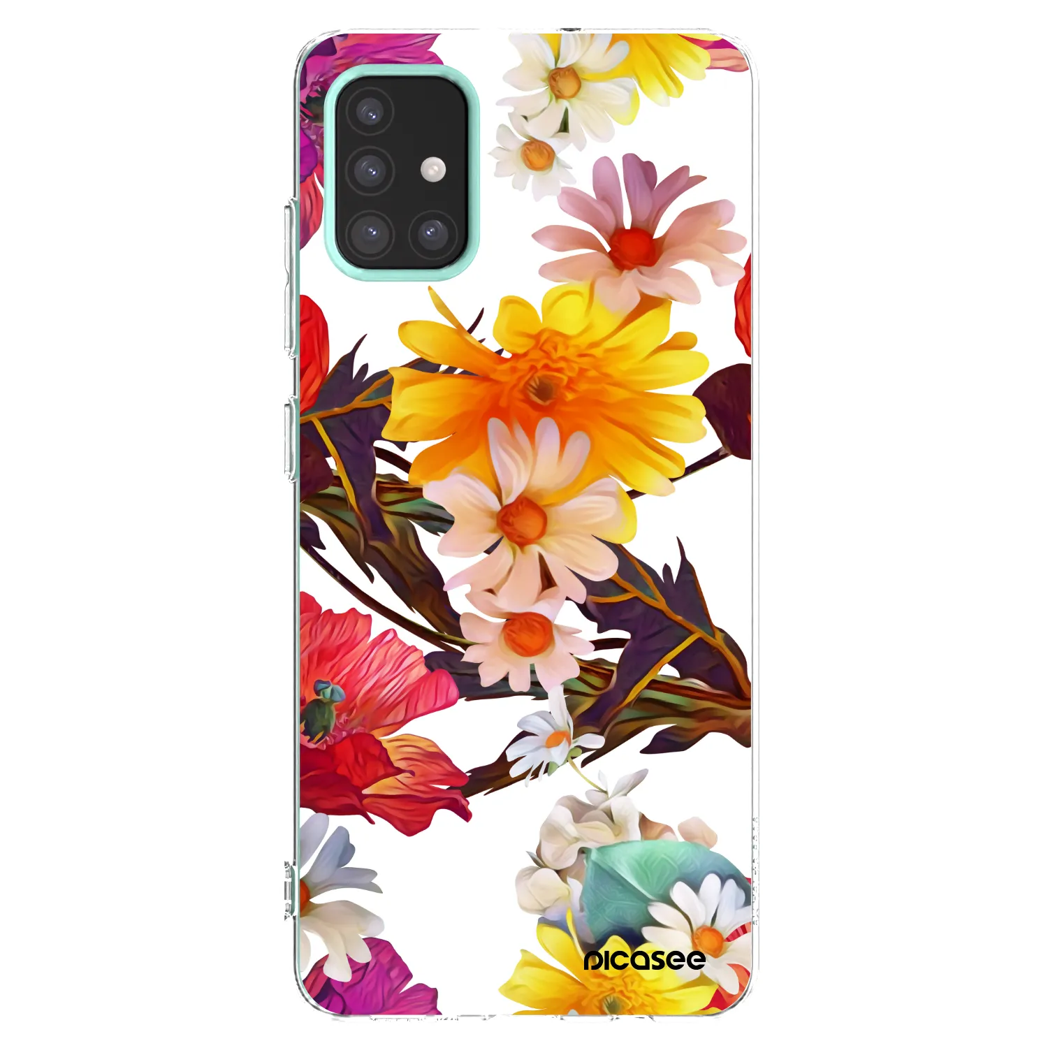Picasee Samsung Galaxy M31s Hülle - Transparentes Silikon - Meadow