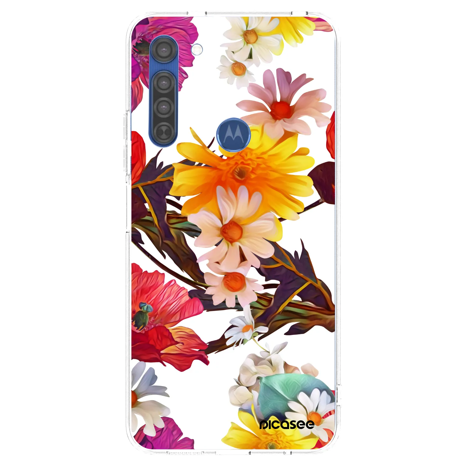 Picasee Motorola Moto G8 Hülle - Transparentes Silikon - Meadow
