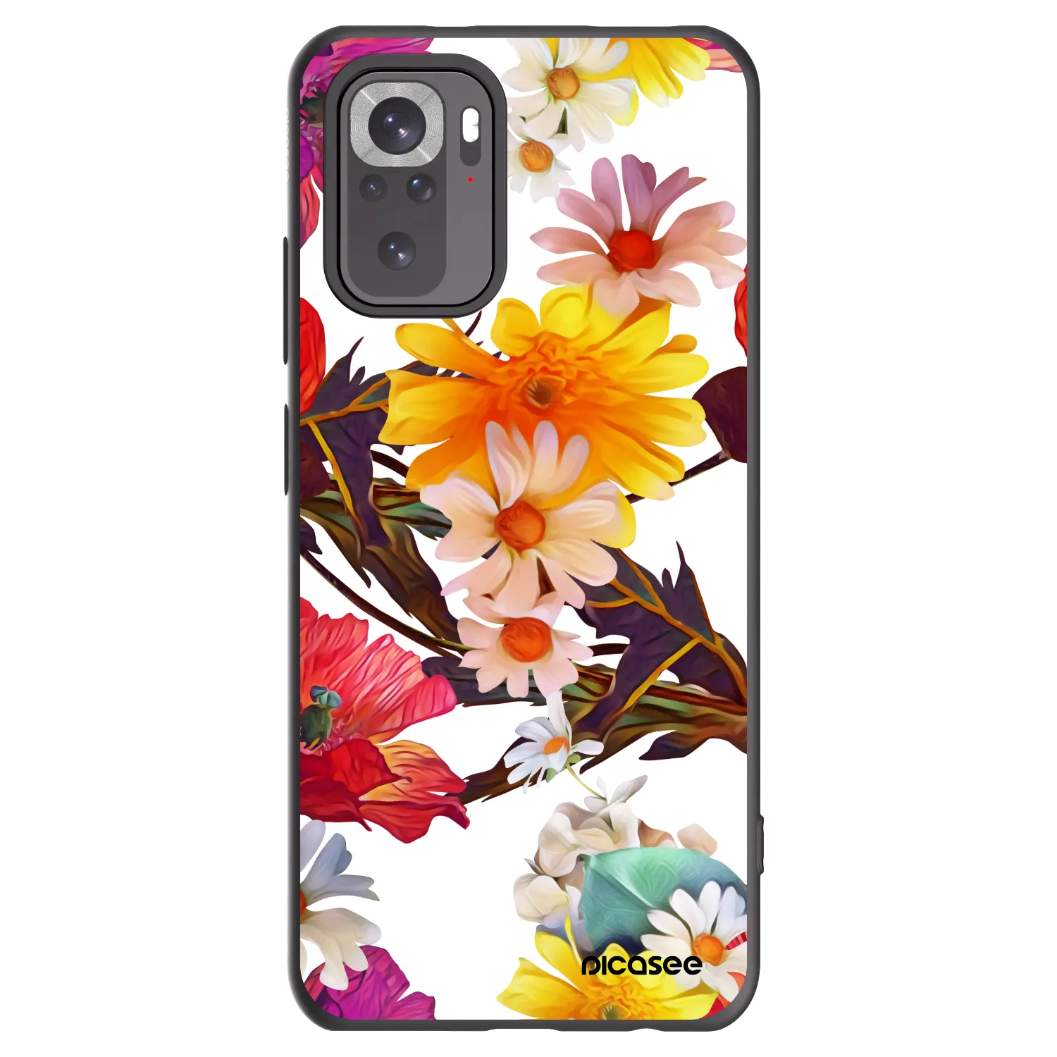 Picasee Xiaomi Redmi Note 10 Hülle - Schwarzes Silikon - Meadow