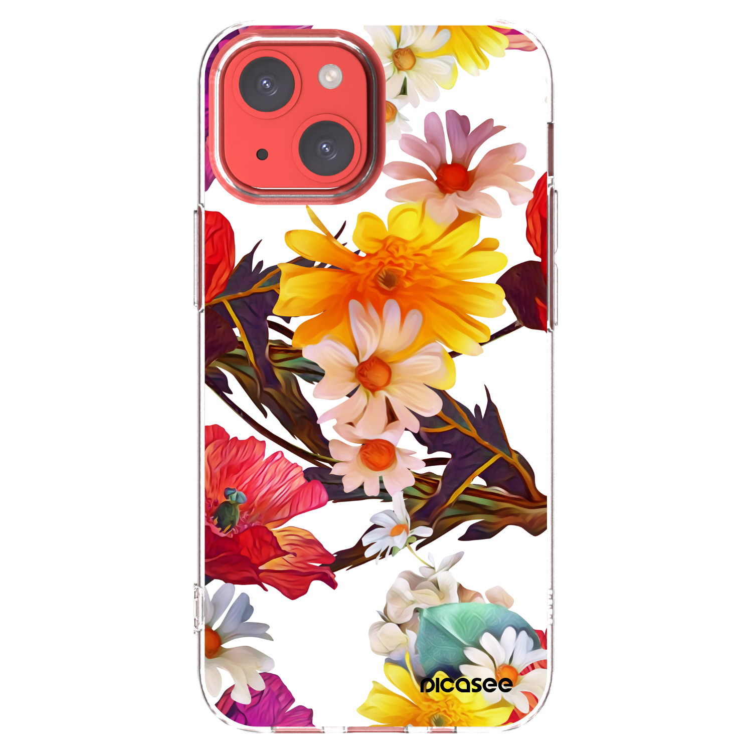 Picasee Apple iPhone 13 mini Hülle - Transparentes Silikon - Meadow