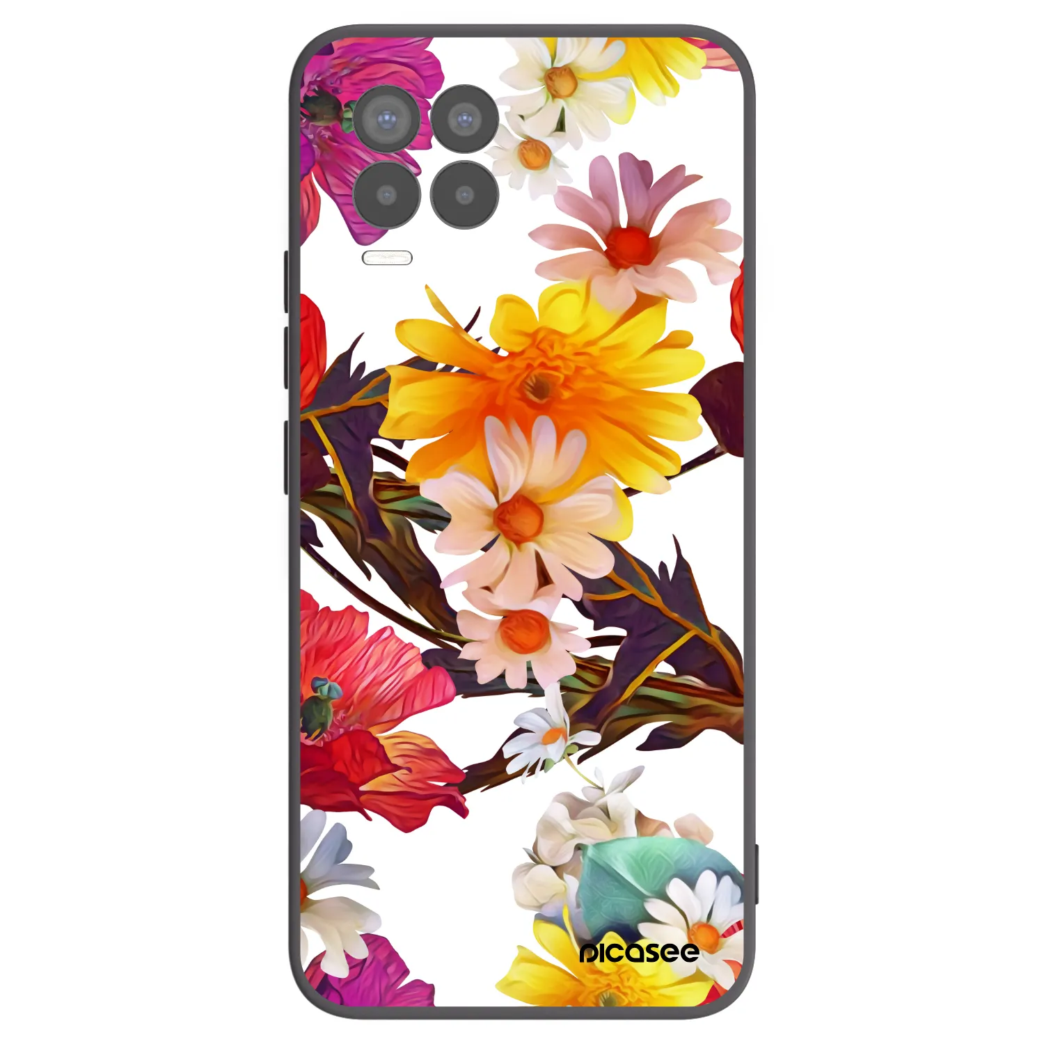 Picasee Realme 8 Pro Hülle - Schwarzes Silikon - Meadow