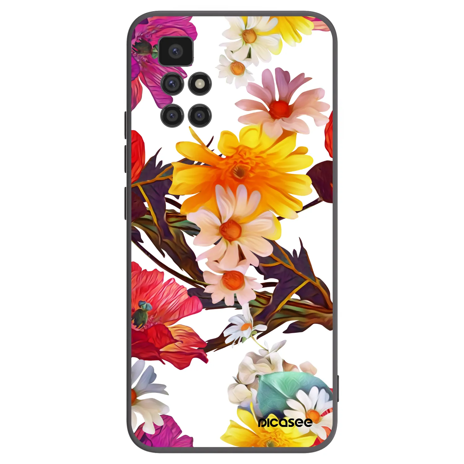 Picasee Xiaomi Redmi 10 Hülle - Schwarzes Silikon - Meadow