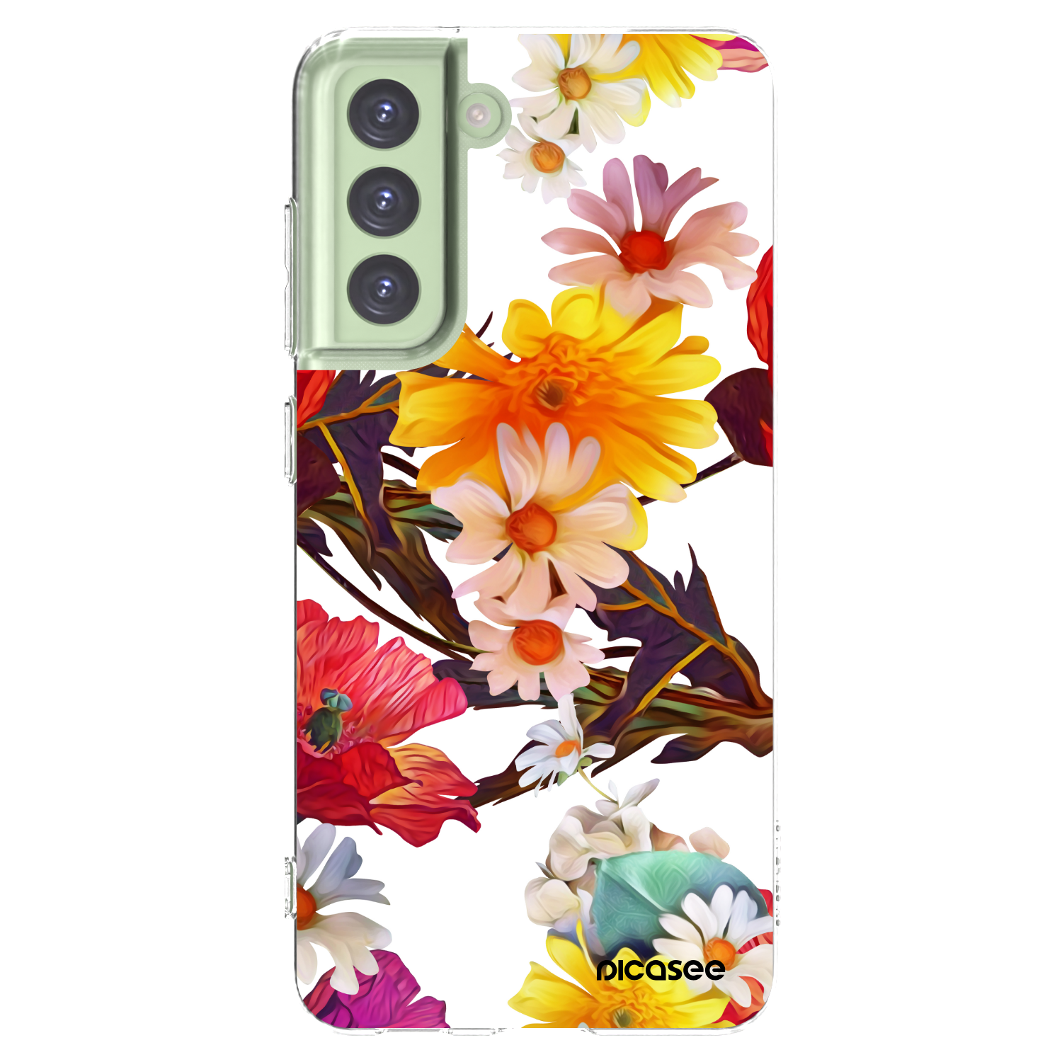 Picasee Samsung Galaxy S21 FE 5G Hülle - Transparentes Silikon - Meadow