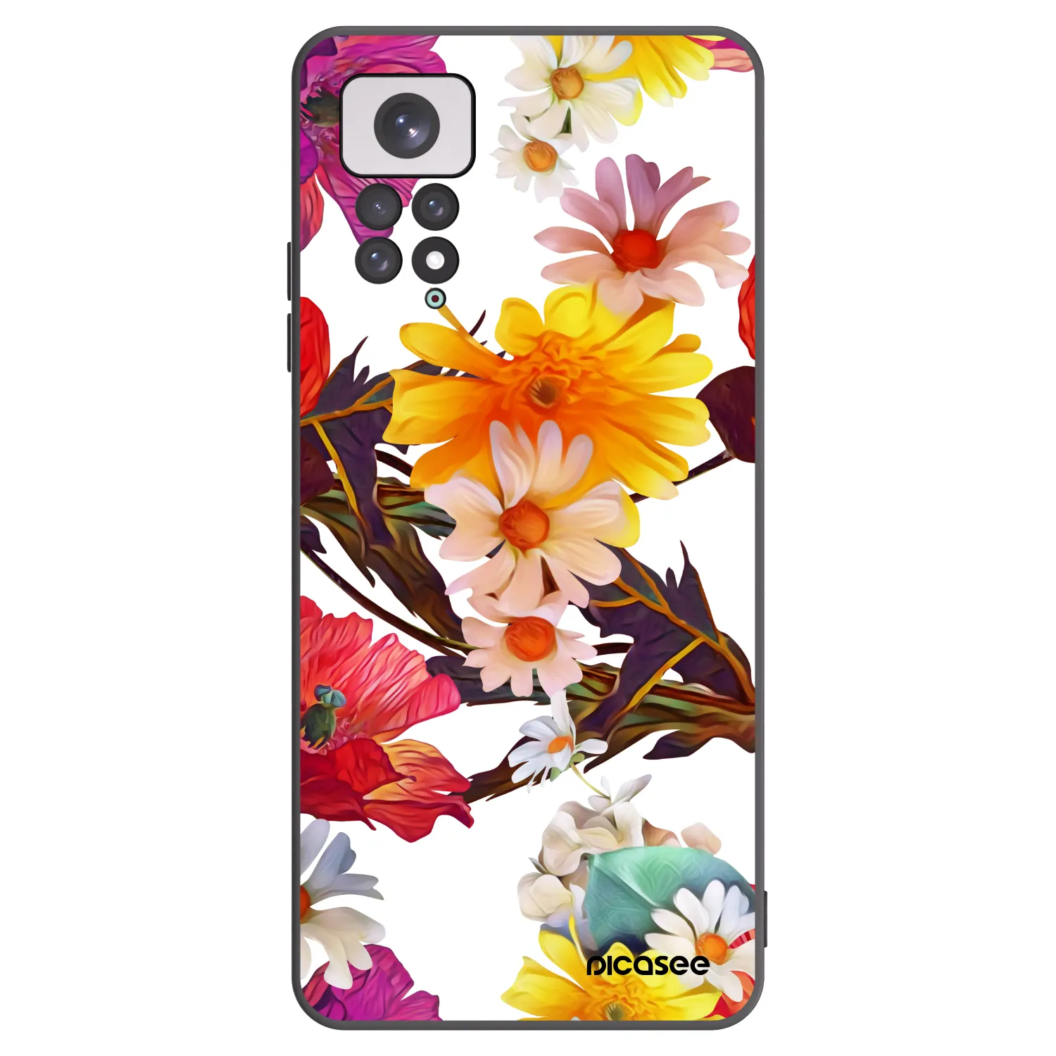 Picasee Xiaomi Redmi Note 11 Hülle - Schwarzes Silikon - Meadow
