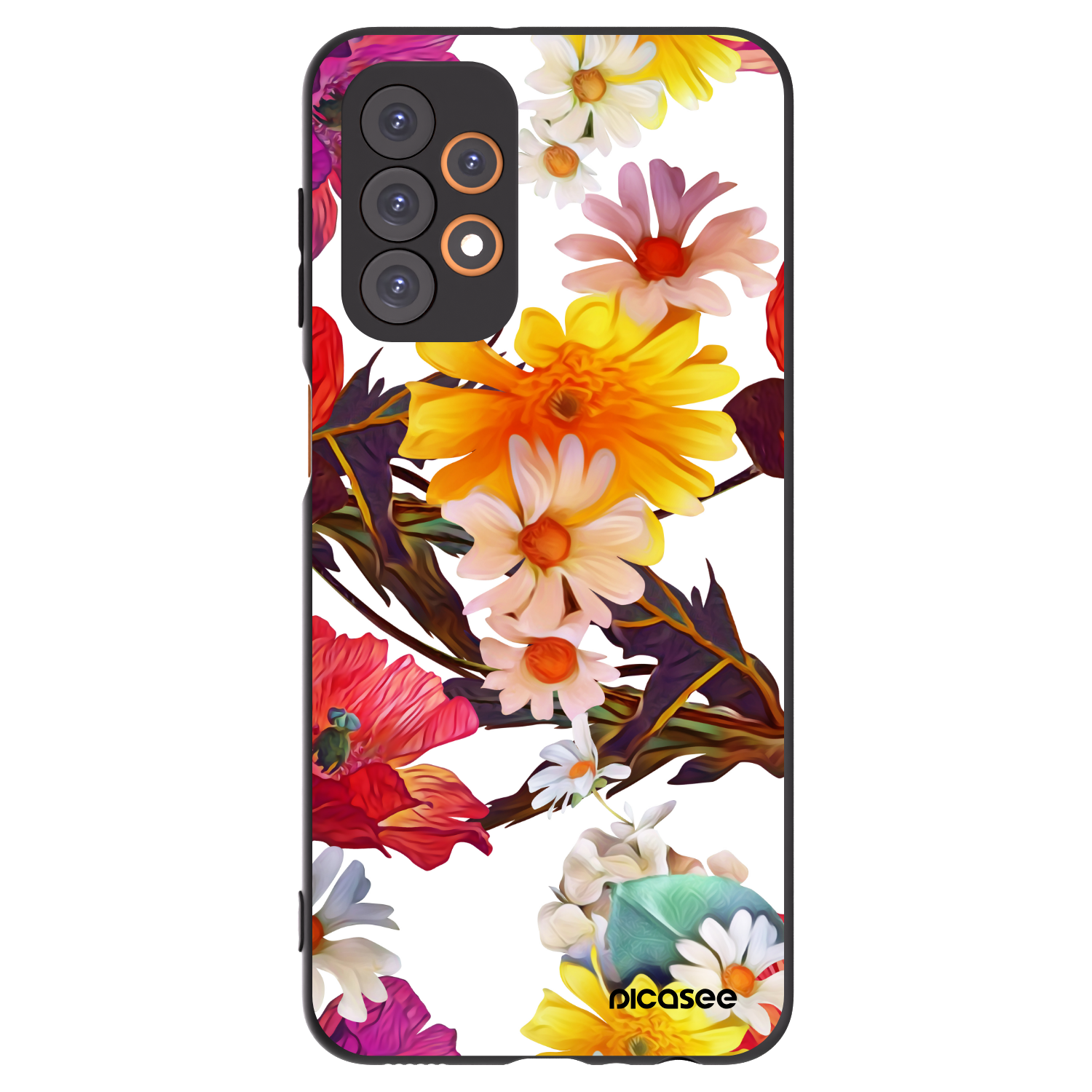 Picasee Samsung Galaxy A23 A235F 4G Hülle - Schwarzes Silikon - Meadow