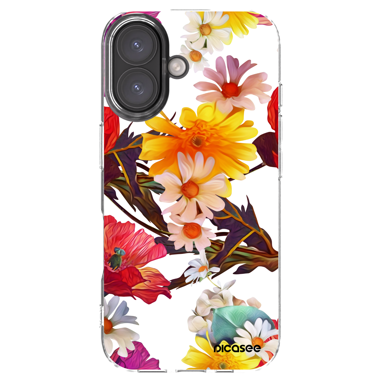 Picasee Apple iPhone 16 Hülle - Transparentes Silikon - Meadow
