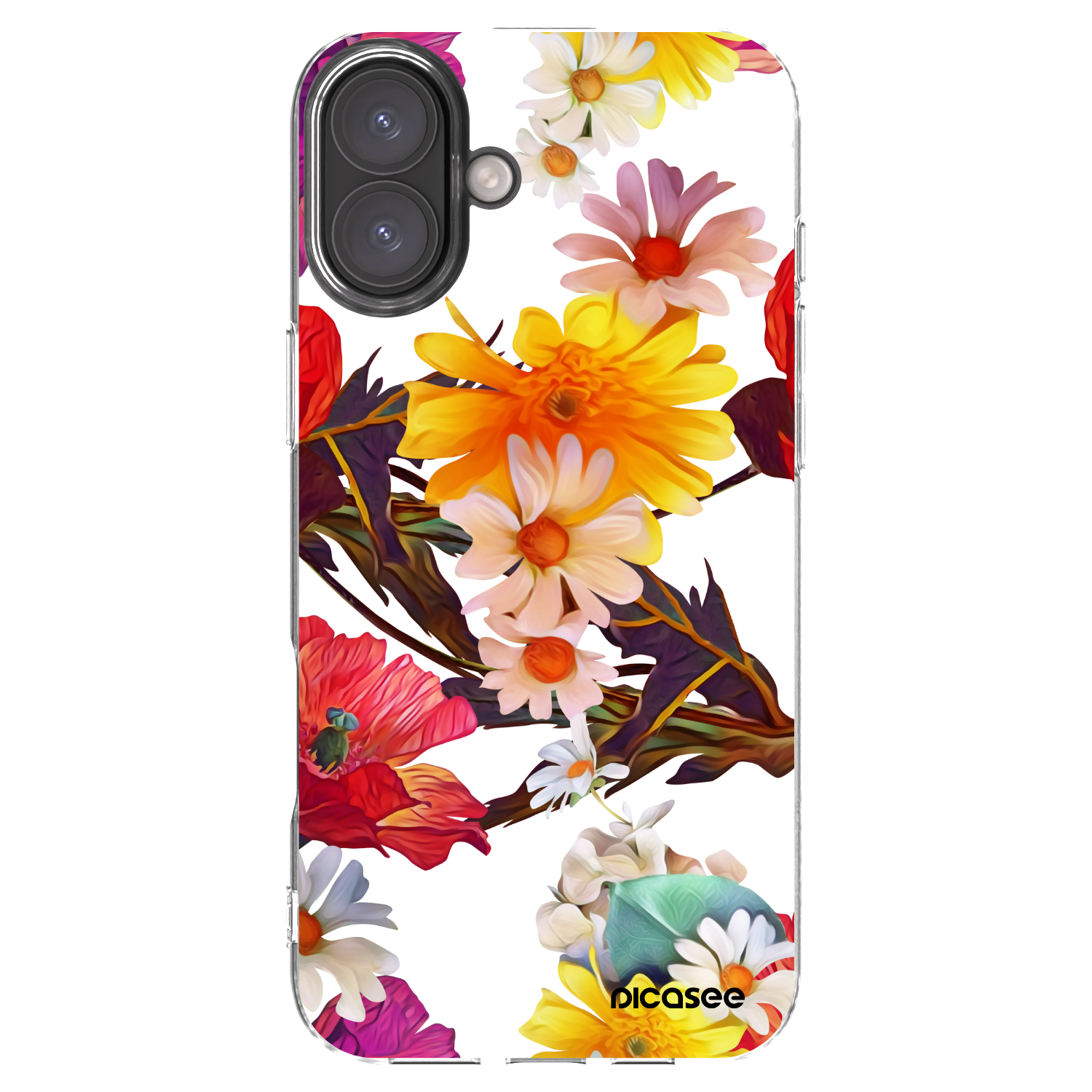 Picasee Apple iPhone 16 Plus Hülle - Transparentes Silikon - Meadow