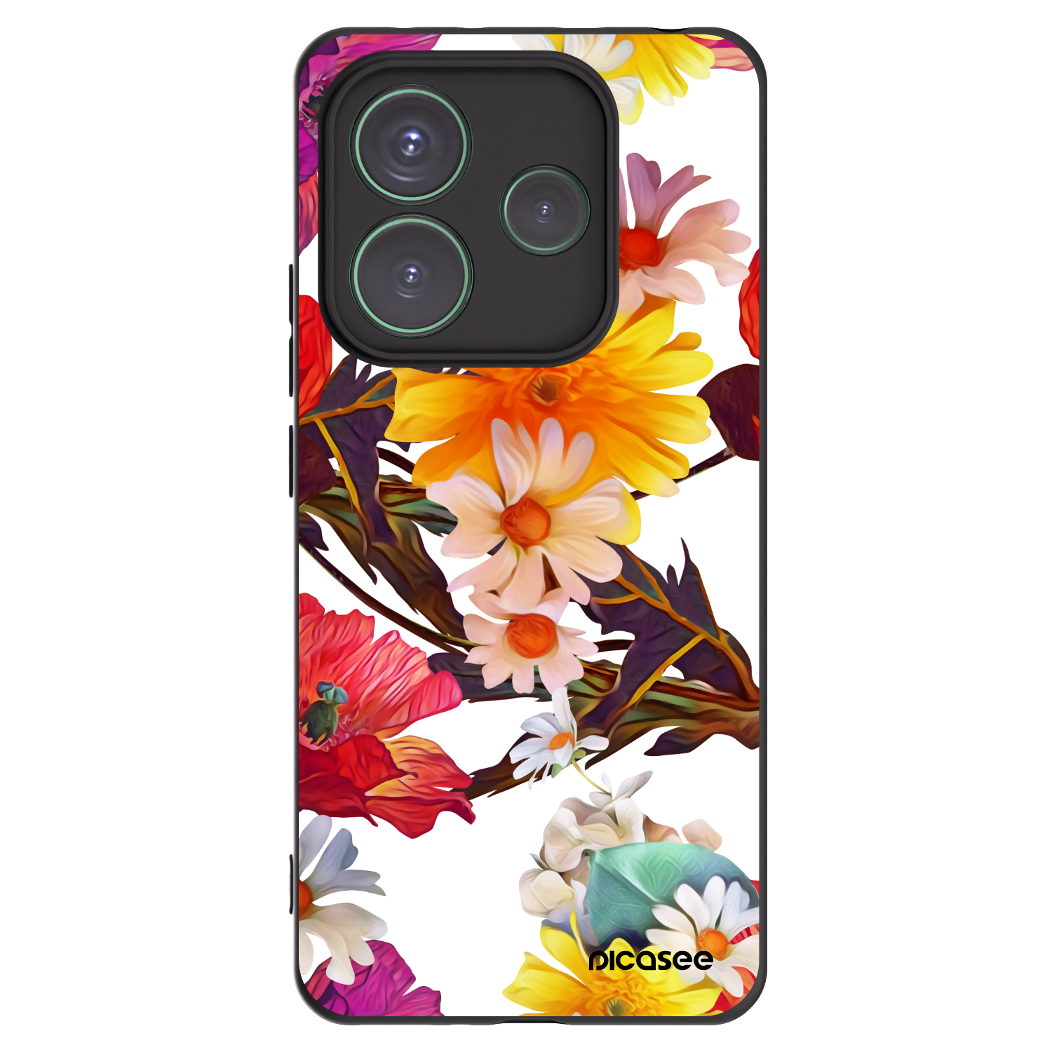 Picasee Xiaomi Redmi Note 14 5G Hülle - Schwarzes Silikon - Meadow