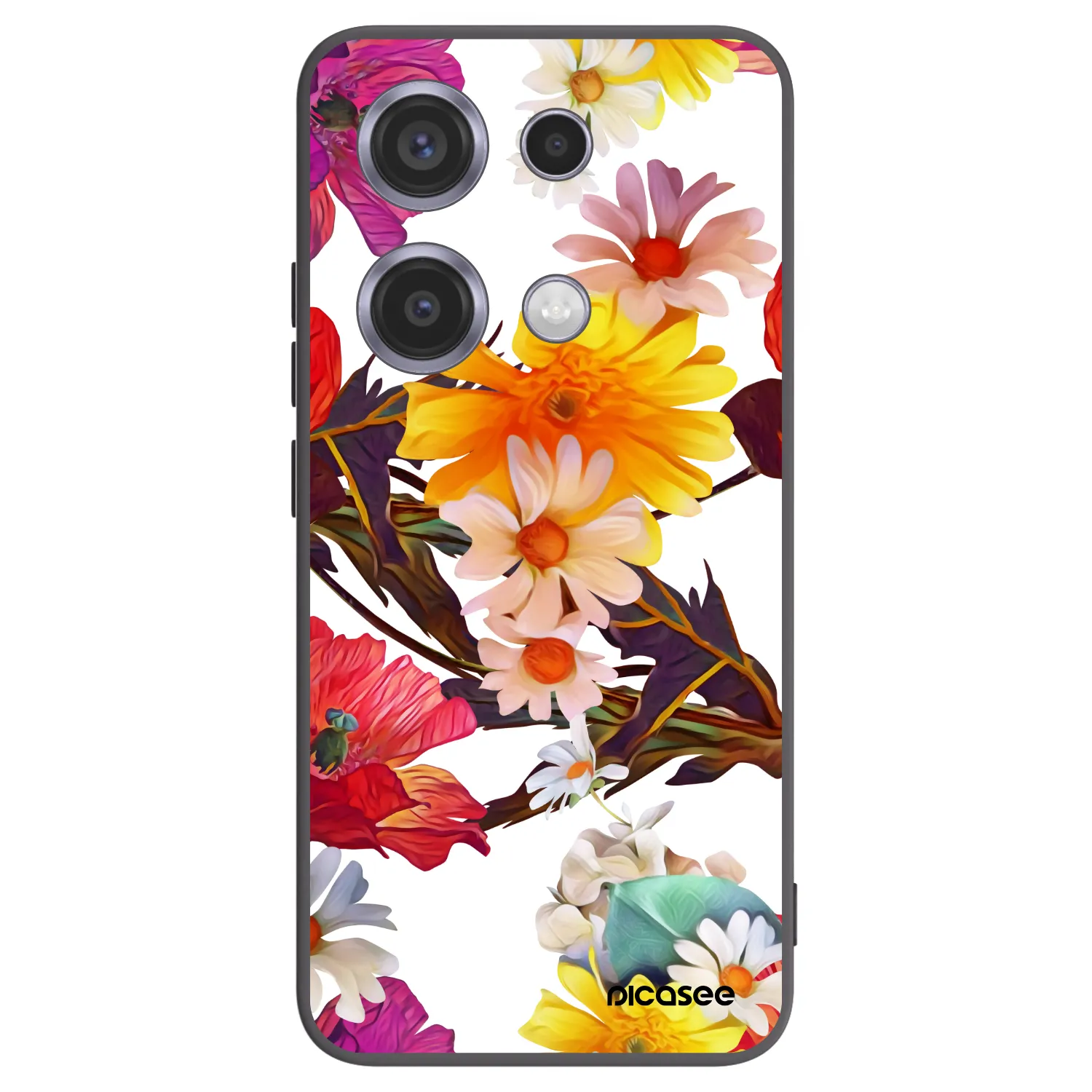 Picasee Xiaomi Redmi Note 14S Hülle - Schwarzes Silikon - Meadow
