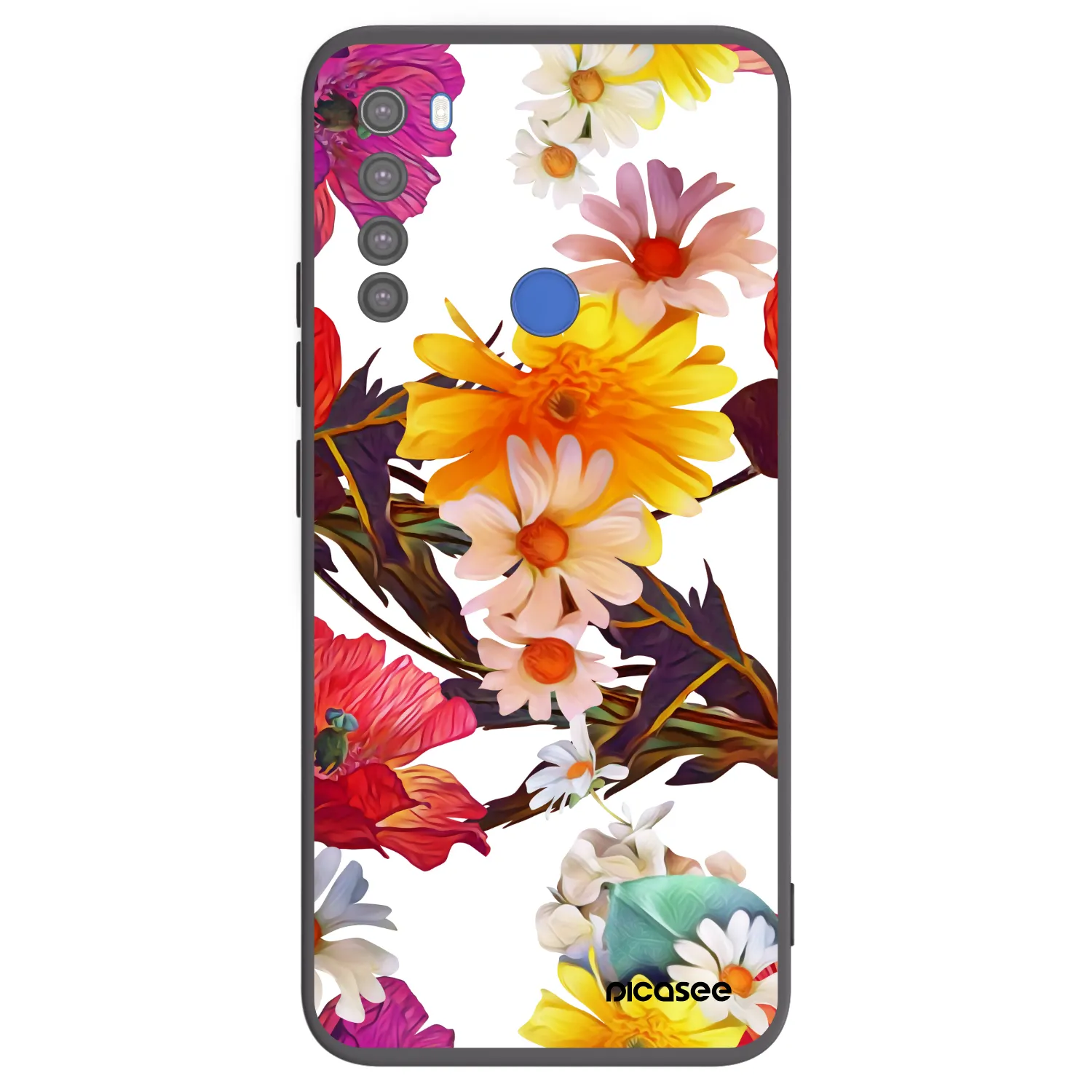 Picasee Xiaomi Redmi Note 8T Hülle - Schwarzes Silikon - Meadow